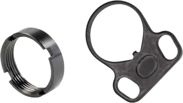 White Label Armory End Plate Kit - Ambidextrous Dual Loop Castle Nut Black