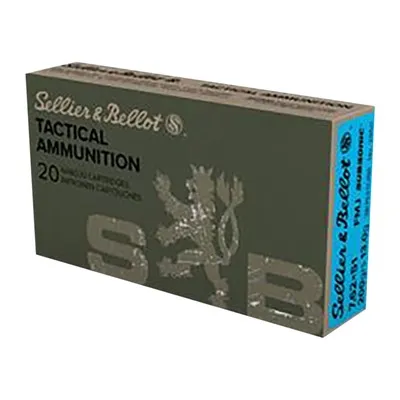 Tactical Subsonic 7.62x51 Ammo - 7.61x51 200gr Full Metal Jacket 20/Box