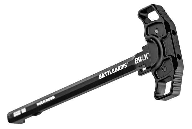 Battle Arms Development Rack AR-15/10 Ambi Charging Handle, Black Hardcoat Anodized