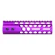 Guntec USA Air Lite Series Honeycomb M-LOK Free Floating Handguard w/ Monolithic Top Rail 7in Anodized Purple