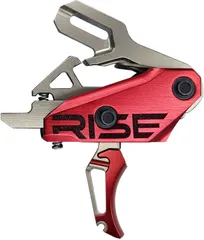 RISE Armament Rev 535 Slide-and-Snap Trigger Flat/Curved 3-3.5lb Silver/Red