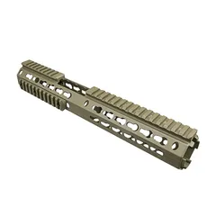VISM AR15 KeyMod Handguard/ Two Piece/ Drop In Fit/ Carbine Extended Handguard Length/ 13 L Tan