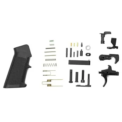 LBE Unlimited .223/5.56 AR-15 Lower Parts Kit With Trigger Guard And Pistol Grip, Black