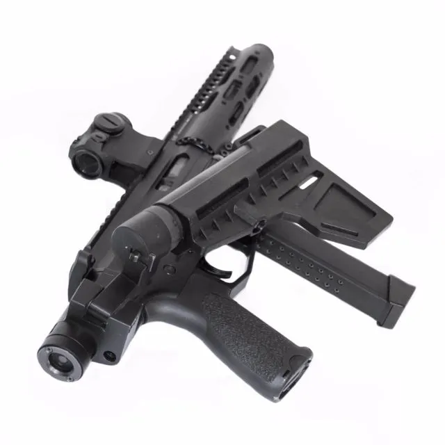 Dead Foot Arms Modified Cycle System 9mm Black Nitiride Bolt Carrier Group BCG Right Side Folding Stock Adapter Black Anodized