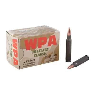 Military Classic FMJ 223 Remington 55gr Full Metal Jacket 500/Case