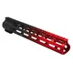 Tiger Rock AR-15 Angle Cut Clamp On M-LOK 12in Handguard Black Base Cerakote Gradient Red Medium