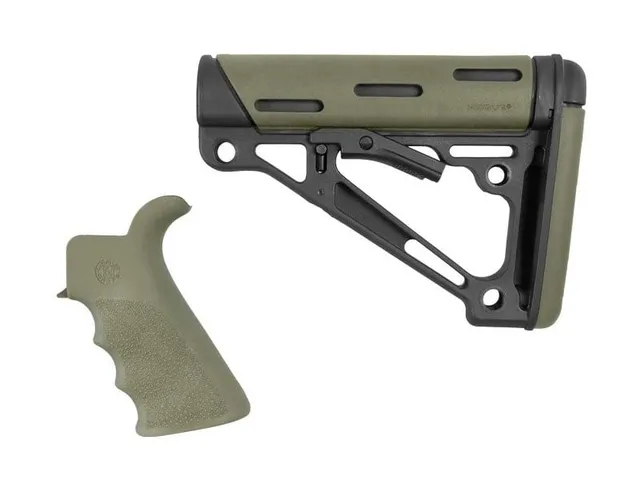 Hogue AR-15/M-16 Grip and Collapsible Buttstock 2-Piece Kit, OD Green
