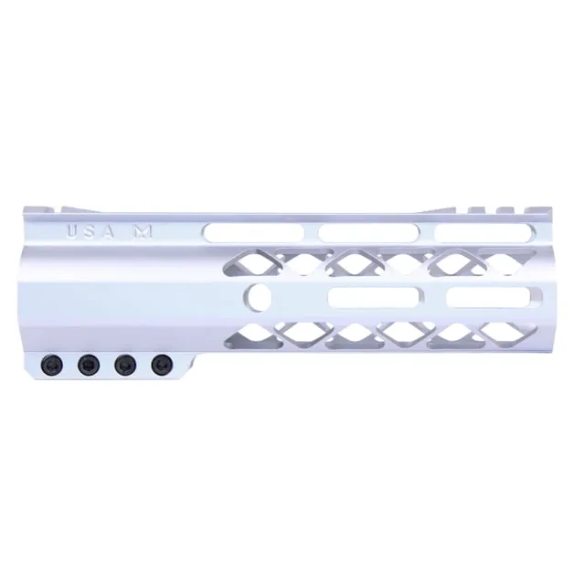 Guntec USA AIR-LOK Series AR-15 M-LOK Compression Free Floating Handguard w/ Monolithic Top Rail Gen 2 7in Anodized Clear