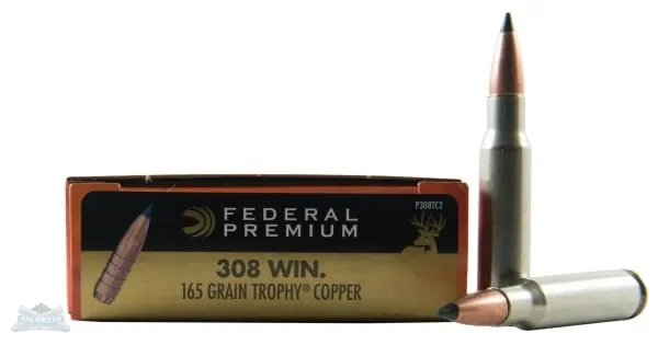 Federal 308 165gr Trophy Copper Vital-Shok Ammunition 20rds