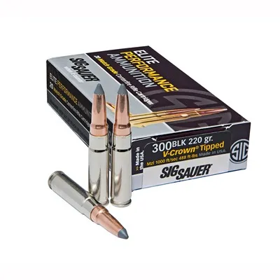 Elite Hunting 300 AAC Blackout 220gr V-Crown 200/Case