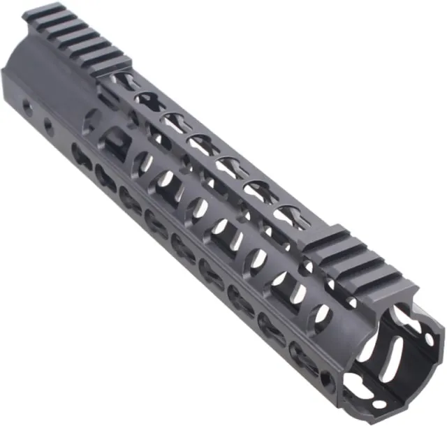 Tiger Rock AR-10/LR-308 10" Super Slim Light KeyMod Free Float Handguard w/Steel Barrel Nut Black