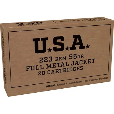 Service Grade 223 Remington 55gr Full Metal Jacket 20/Box