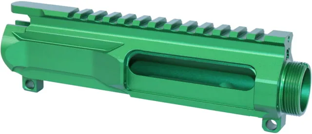 Guntec USA AR-15 5.56x45mm NATO Slabside Stripped Billet Upper Receiver Anodized Irish Green