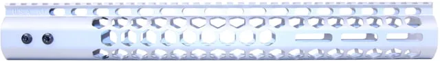 Guntec USA Honeycomb M-LOK Free Floating Handguard With Monolithic Top Rail 15in Anodized Clear