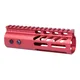 Guntec USA 6" Ultra Lightweight Thin M-LOK Free Floating Handguard w/ Monolithic Top Rail Anodized Red
