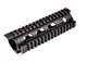 Sniper 2 Piece Drop In Quad Rail Handguard 6.7 in Carbine Length w/ Extended Top Rail for .223 and 5.56 Fits 6.75 in To 7 in Black