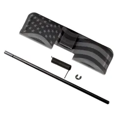 Tiger Rock AR-15 Dust Cover w/ Flag Engraving Black Small