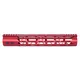 Guntec USA Mod Lite Skeletonized Series M-LOK Free Floating Handguard w/Monolithic Top Rail 12in Red