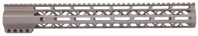 Guntec USA AR-15 15in Air-Lok Series M-LOK Compression Free Floating Handguard w/ Monolithic Top Rail Flat Dark Earth
