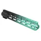 Tiger Rock AR-15 Angle Cut Clamp On M-LOK 12in Handguard Black Base Cerakote Gradient Robins Egg Medium