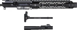 Stern Defense AR-15 10in Upper Receiver 8.5in 9mm Barrel MLOK Rail SD BU9 Bolt SD CH1 Charging Handle SD HBC Blast Can Black 015-SD10INCHMOD5-KK