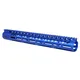 Guntec USA .308 Caliber Ultra Lightweight Thin M-LOK System Free Floating Handguard w/Monolithic Top Rail 15in Anodized Blue