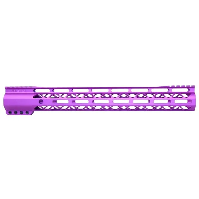 Guntec USA AIR-LOK Series M-LOK Compression Gen 2 Free Floating Handguard w/Monolithic Top Rail 15in Purple