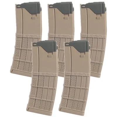 Opaque FDE AR-15 L5awm Magazine 223/5.56 30rd Polymer Flat Dark Earth