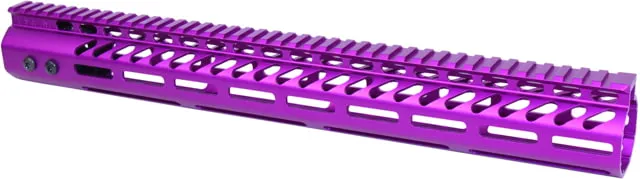 Guntec USA Ultra Lightweight Thin M-LOK Free Floating Handguard w/ Monolithic Top Rail .308 Caliber 16.5in Anodized Purple