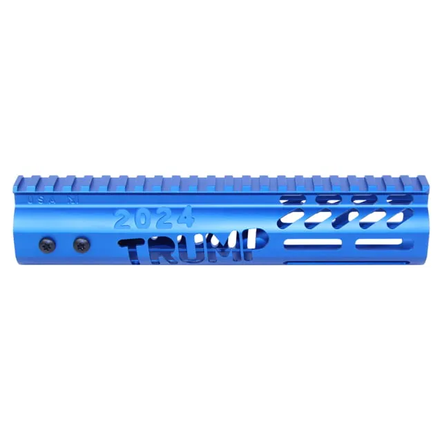 Guntec USA Trump Series Limited Edition M-LOK System Free Floating Handguard w/ Monolithic Top Rail 9in Anodized Blue