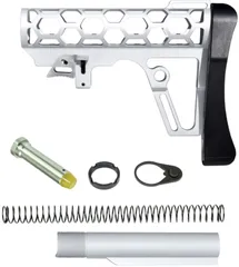 Presma Skeletonized Mil-Spec Stock Assembly Silver