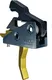 OpticsPlanet Exclusive Rise Armament OPMOD RA-240 Hex Enhanced Rifle Trigger AR-15 3.5lb Pull Gold