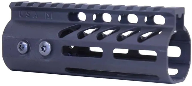 Guntec USA AR-15 5in Ultra Lightweight Thin M-LOK Free Floating Handguard w/ Monolithic Top Rail Anodized Black