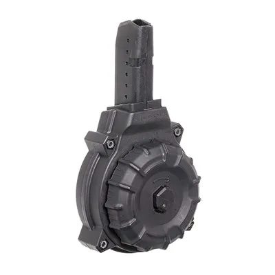 Glockstyle Drum Magazine 50-Rd Polymer Black 9mm