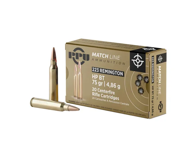 Prvi Partizan .223 Remington Match HPBT 75 gr 20 Rounds Ammunition