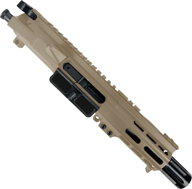 ABC RIFLE COMPANY AR .40 S&W Billet Pistol 4in Barrel Custom M-LOK Handguard Complete Upper Receiver w/BCG And Charging Handle Flat Dark Earth