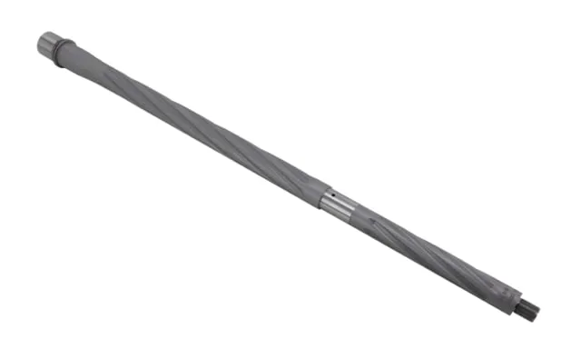 Shaw AR-15 5.56 NATO Threaded Barrel Straight Flute 20in HBAR Profile 1-7 Twist 1/2-28 Thread Matte Stainless