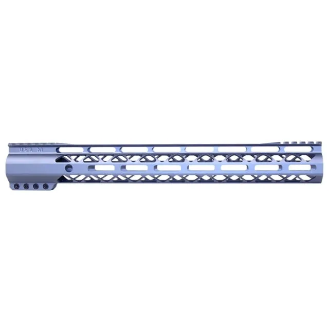 Guntec USA AIR-LOK Series M-LOK Compression Gen 2 Free Floating Handguard w/Monolithic Top Rail 15in Grey