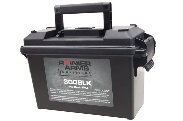 Rainier Munitions 300 BLK 147gr FMJ Factory New 500 Rd Can