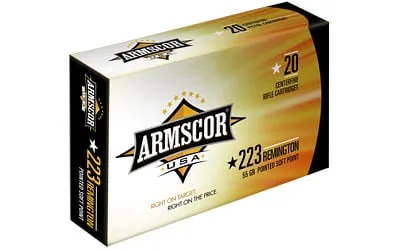 Armscor 55 gr PSP Interlock BT .223 Rem/5.56 Ammo, 20/box