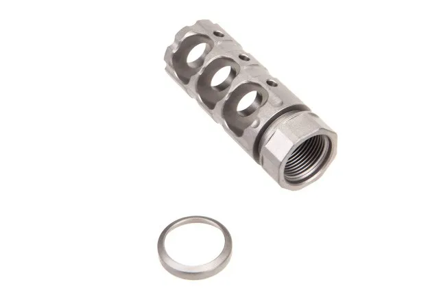 Ascend Armory .308/7.62 Muzzle Brake MOD 1 – Titanium – Bead Blast