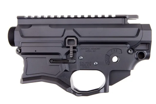 Ascend Armory AR-15 Matched Billet Receiver Set - 6061 Big Bore Shield Deflector
