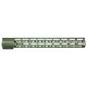 Guntec USA 16.5in AIR-LOK Series M-LOK Compression Free Floating Handguard w/ Monolithic Top Rail Anodized Green
