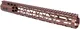 Guntec USA Air Lite M-LOK System Free Floating Handguard With Monolithic Top Rail 15in Anodized Bronze