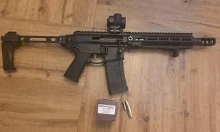 .50 Beowulf 10.5-inch Bufferless Pistol on a Geissele Lower