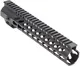 Tiger Rock AR-15 10" Super Slim Light KeyMod Free Float Handguard w/Steel Barrel Nut & Top Rail Black