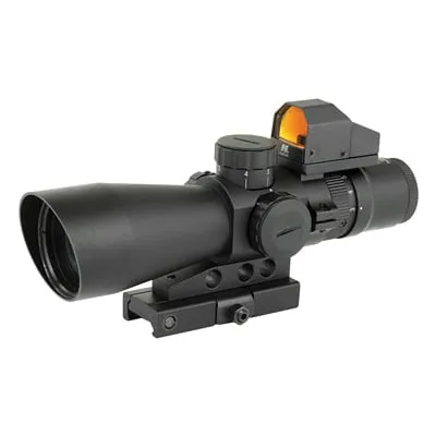 NCSTAR 3-9x42 Scope w/ 3 MOA Red Dot Fits Weaver & Picatinny Rails