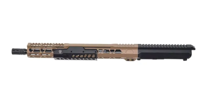 Bilson Arms BA-15FC 5.56 NATO 16in Forward Complete Upper Assembly Standard Mid Length 1-7 Twist 1/2x28 A2 Flash Hider Nitride FDE/Graphite Black