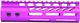 Guntec USA AR-15 7in Ultra Lightweight Thin M-LOK Free Floating Handguard w/ Monolithic Top Rail Anodized Purple