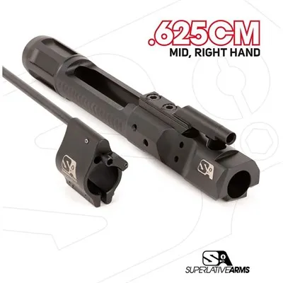 Block DI Builders Kit With Clamp On .625" Gas Black Midlength RH